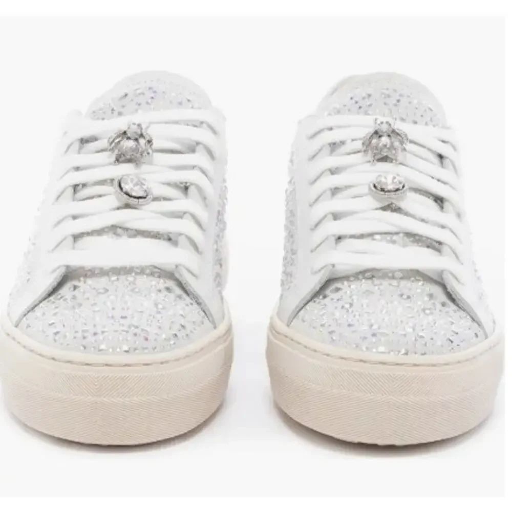 Nearly New! P448 Thea Multi Strass Embellished Sneaker Sz. 41 (US 10.5-11)